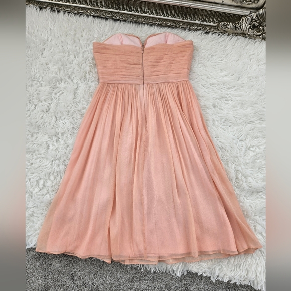 J.Crew Misty Rose Nadia Silk Strapless Dress. Size 2. New. - Picture 5 of 10